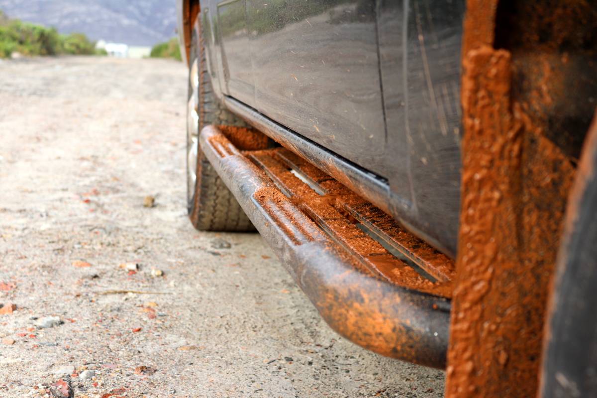 The car is rusty.